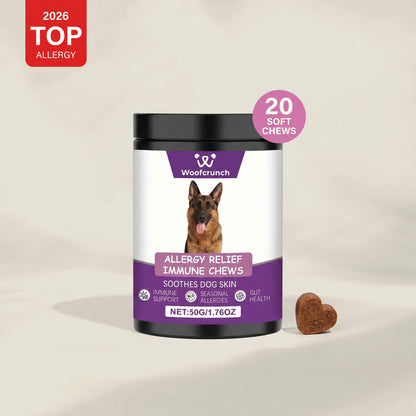 Woofcrunch™ Multivitamins Daily Soft Chews – Advanced Canine Allergy Defense & Itch Relief Formula
